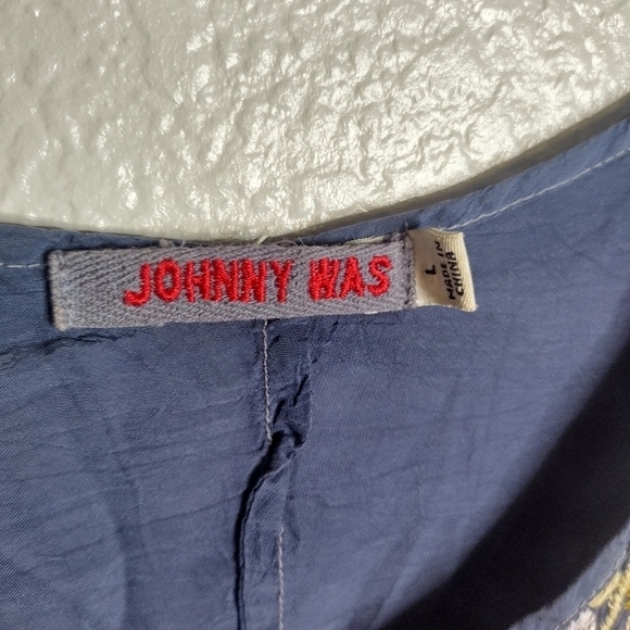 Johnny was embroidered boho sleeveless tank mini dress sz L - Picture 4 of 8